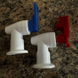 WATER COOLER CLOVER or AQUVERSE B7A-B7B FAUCETS SET WHITE Cold And Hot Water